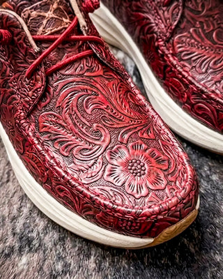 Rio Bloom Feather X Casual Shoes in Rio Red by Twisted X