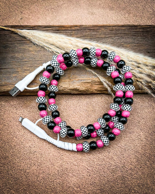 Western Beaded Car Charging Cable