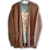 Wafflewood Cardigan - Brown