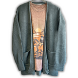 Wafflewood Cardigan - Ash Jade