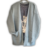 Wafflewood Cardigan - Blue Grey