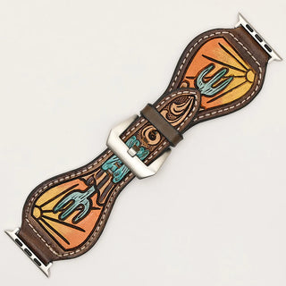 Saguaro Sunset Tooled Leather Smart Watch Band by American Darling
