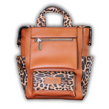 Wrangler Leopard Print Tote/Shoulder Bag Convertible Backpack