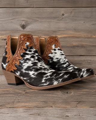 Cassidy Trail Hair-On Hide Booties by Myra Bag