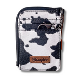 Wrangler Cow Print Card Case - Black