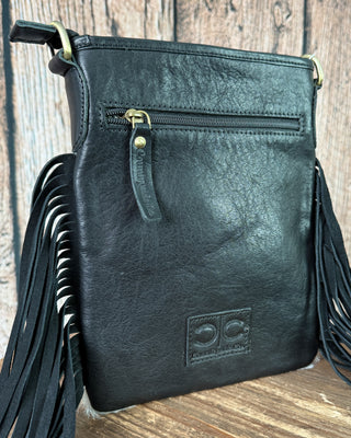 Stockyard Checkered Cowhide Fringe Purse by Countryside Co.