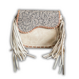 Asher Montana West Saddle Fringe Crossbody - Tan