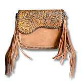 Asher Montana West Saddle Fringe Crossbody - Brown