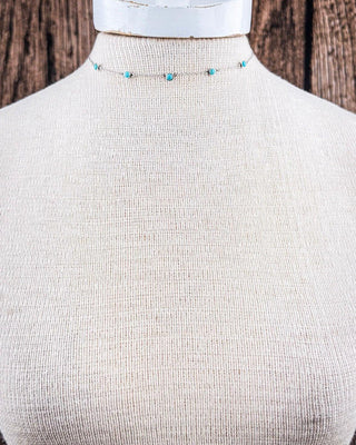 5 Stone Genuine Turquoise Choker Necklace – Jewelry from Bronco Western Supply Co.