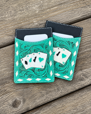 Rory Gambler Card Holder in Turquoise by Countryside Co.