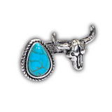 Rugged Steer Stone Ring