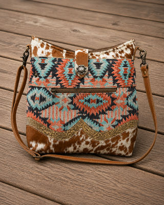 Pink Fog Hair-On Shoulder Bag by Myra Bag