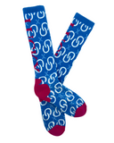 High Maintenance Cowgirl Sky Blue Performance Socks in a white back drop.