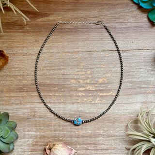 Center Stage Golden Hills Turquoise & Sterling Silver Pearl Necklace