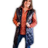 Phoenix Long Quilted Vest Duster