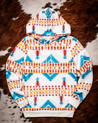 Copperline Aztec Hoodie in Cream