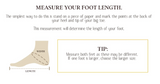 How to measure your foot.