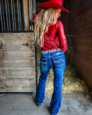 DFMI Sapphire Bootcut Jeans in Dark Wash by Cowgirl Tuff