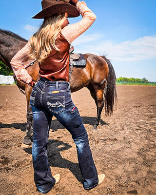 DFMI Sport II Bootcut Jeans in Dark Wash by Cowgirl Tuff