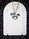 Bluebelle Horse Pendant Necklace - Turquoise - Western Jewelry - Bronco Western Supply Co.