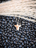 Moo Pendant Necklace - Gold - Cowhide - Western Jewelry - Bronco Western Supply Co.