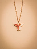 Moo Pendant Necklace - Gold - Cowhide - Western Jewelry - Bronco Western Supply Co.