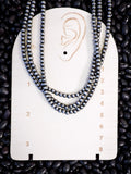 Wesley Layer Choker Necklace - Natural - Faux Navajo Pearls - Bronco Western Supply Co.