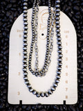 Blaze Navajo Style Pearl Layer Necklace - Natural - Faux Navajo Pearls - Bronco Western Supply Co.