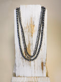 Blaze Navajo Style Pearl Layer Necklace - Natural - Faux Navajo Pearls - Bronco Western Supply Co.