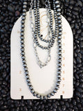 Harper Navajo Style Pearl Layer Necklace - Natural - Faux Navajo Pearls -  Bronco Western Supply Co.