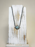 Mabel Stone Pendant Choker Necklace - Western Jewelry - Bronco Western Supply Co.