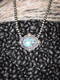 Mabel Stone Pendant Choker Necklace - Western Jewelry - Bronco Western Supply Co.