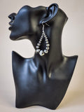 Penny Teardrop Earrings - Silver Faux Navajo Pearl -  Western Jewelry - Bronco Western Supply Co.