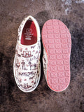 Twisted X - Slip On Shoe - Kicks - Maroon & Ivory - Casual Shoe - Bronco Western Supply Co.