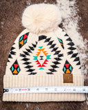 C.C. Aztec Pom Beanie - Beige