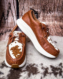 Twisted X Feather X sneaker on cow hide