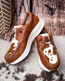 Twisted X Feather X sneaker on cow hide