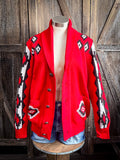 Vintage Vaquera Red Knit Sweater - Outerwear - Bronco Western Supply Co.