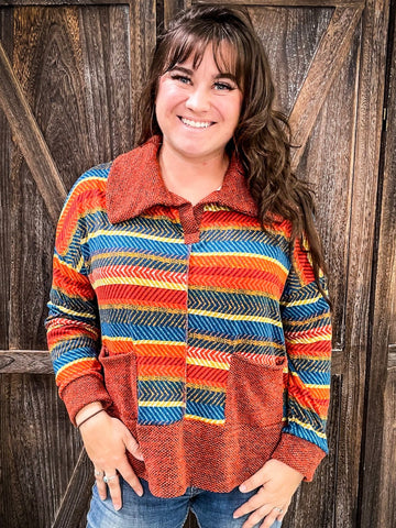 Brooke Color Block Sweater - Sweater - Bronco Western Supply Co.