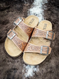 Myra Bag - Darla Trail Hand Tooled Sandals - Western Footwear - Bronco Western Supply Co.