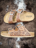 Myra Bag - Darla Trail Hand Tooled Sandals - Western Footwear - Bronco Western Supply Co.