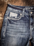 Grace in LA - Easy Fit - Women - Aurora Boot Cut Jeans - Western Fashion - Bronco Western Supply Co.