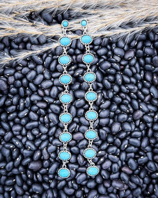 Teal Mesa Drop Fashion Earrings