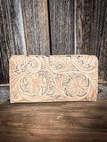 Piper Floral Tooled Wallet - Khaki - Western - Montana West - Bronco Western Supply Co.