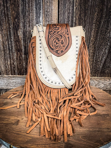 Oakley Fringe Crossbody Bag - Tan - Purse - Montana West - Bronco Western Supply Co.