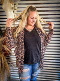 Lola Breathable Waffle Cardigan - Leopard