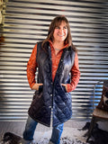 Phoenix Long Quilted Vest Duster