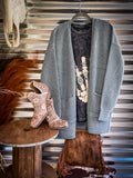 Wafflewood Cardigan - Blue Grey - Western - Casual Fashion - Bronco Western Supply Co.