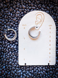 Lou Stud Hoop Earring - Silver