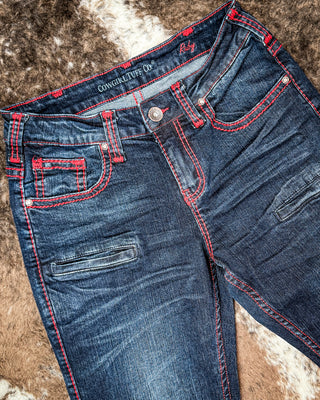 Ruby Natural Waist Bootcut Jeans by Cowgirl Tuff